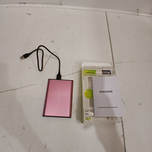 MAXONE ULTRA SLIM PORTABLE EXTERNAL HARD DRIVE- ROSE PINK (MODEL:‎2519-500GB ROSE PINK) image 4