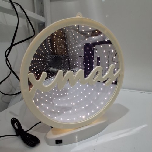 INFINITY TUNNEL LED CIRCLE DOUBLE SIDE MIRROR LIGHT - 10" - WHITE image 2