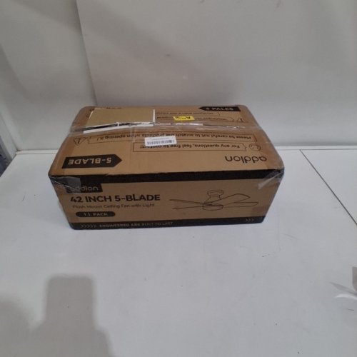 ADDLON LOW PROFILE REVERSIBLE BLADE INDOOR CEILING FAN - 42" / 120V - BLACK/BROWN - (MODEL: KFM42PLY5B01R1-CA) image 6