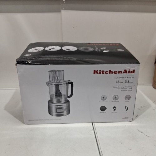 12PC KITCHENAID FOOD PROCESSOR WITH DICING KIT - 13 CUPS CAPACITY - SILVER (MODEL: KFP1319CU) image 5