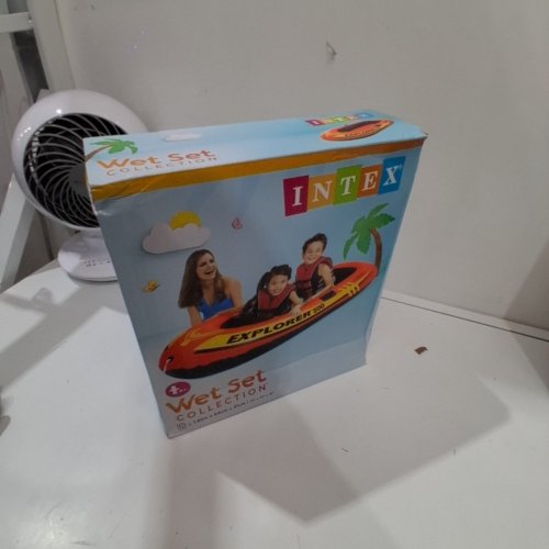 INTEX EXPLORER 200 INFLATABLE 2 PERSON CAPACITY RAFT BOAT WET SET COLLECTION - (MODEL: 58330NP) image 2