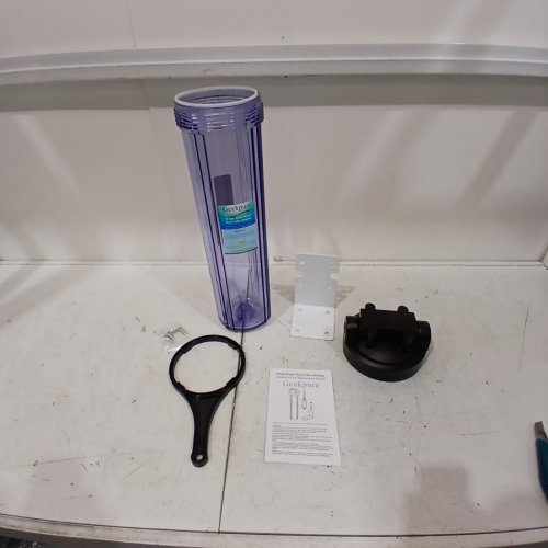 GEEKPURE WHOLE HOUSE WATER FILTER - 3/4" INLET/OUTLET - 4.5" X 20" - CLEAR - (MODEL : BB-20T) image 2
