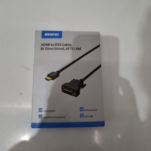 BENFEI USB-C TO DVI CABLE THUNDERBOLT 3 COMPATIBLE - 6FT - BLACK/GOLD PLATED image 3