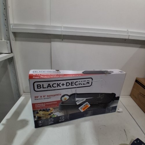 BLACK AND DECKER FAMILY SIZED ELECTRIC GRIDDLE - 20"X11" - BLACK (MODEL: GD1811BC) image 5