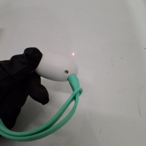 ADJUSTABLE ANGLE TEASER LASER CAT COLLAR - GREEN/WHITE (MODEL: LM-2201) image 2