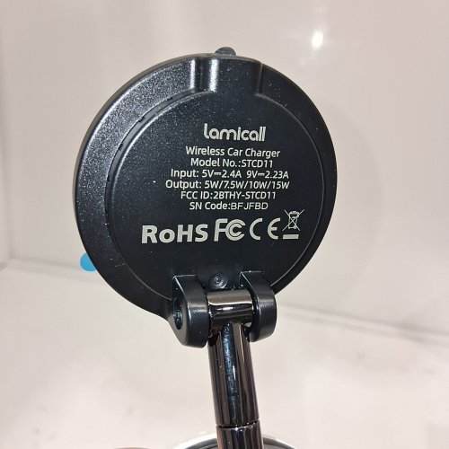 LAMICALL WIRELESS CAR MOUNT CHARGER - 15W - BLACK (MODEL: STCD11) image 2