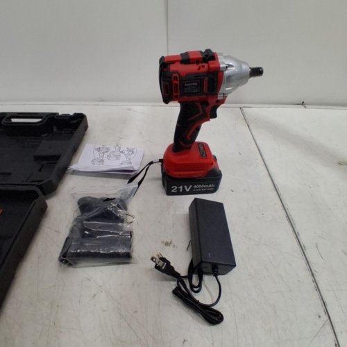 BRUSHLESS CORDLESS ELECTRIC WRENCH - 1/2" - 21 V - RED/BLACK image 3