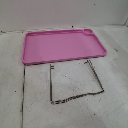 PATIKIL BREAKFAST SERVING TRAY TABLE WITH FOLDING LEGS - PINK image 3