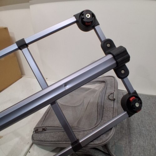 ROLLING PET CARRIER TROLLEY WITH WHEELS - 24" X 14" - GREY image 4