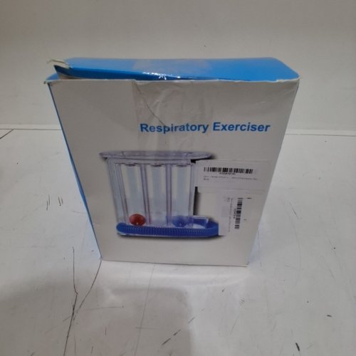 RESPIRATORY PULMONARY BREATHING EXERCISER TRAINING SYSTEM -3 BALL SYSTEM - CLEAR/BLUE image 3