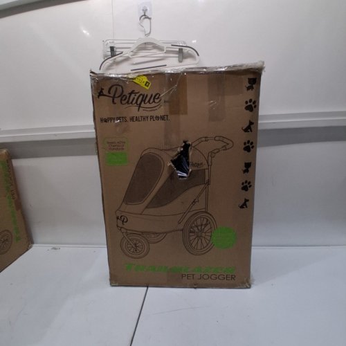PETIQUE BREEZE JOGGER VENTILATED PET STROLLER - FOR MEDIUM PETS - 25" X 37" X 39.5" - GREY / BLACK image 5