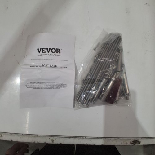 4PK VEVOR POST BASE ANCHOR BRACKET PLATE FOR PORCH OR DECK - 8" X 8" - STAINLESS STEEL (MODEL: BBLZ-8IN-4) image 5