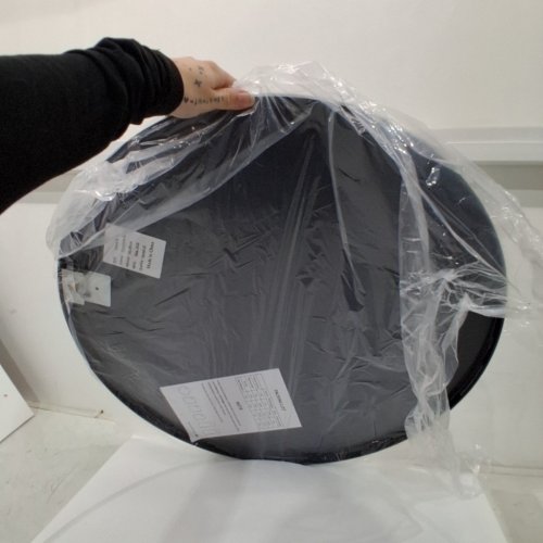 HEYMIRRO FRAMED ROUND MIRROR - 24" - BLACK image 3