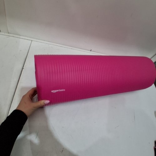 AMAZON BASICS EXTRA THICK YOGA MAT - 74" X 24" X 0.5" - PINK image 2
