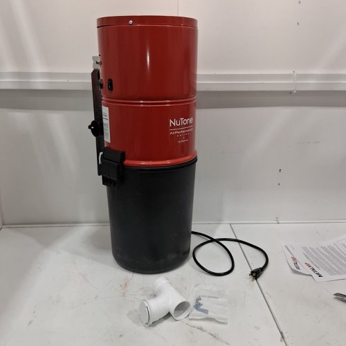 DRAINVAC NUTONE CENTRAL VACUUM POWER UNIT WITH 6 GALLON CAPACITY - 550AW, 120V - RED AND BLACK (MODEL: AP5501) image 4