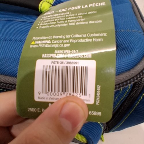 BPS PRO GUIDE 3600 FISHING TACKLE BAG - BLUE/GREEN (MODEL: PGTB-36) image 2