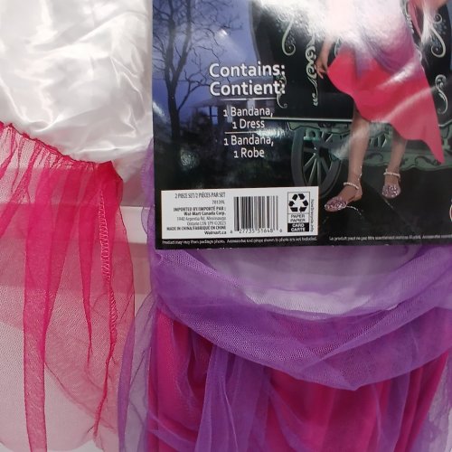 2PC GIRLS PARTYHOLIC FORTUNE TELLER COSTUME - LARGE (10-12) - WHITE/PURPLE/PINK image 2