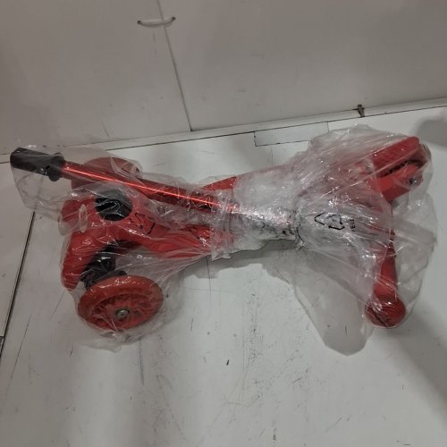 KIDS RUGGED RACERS MINI DELUXE 3 WHEEL KICK SCOOTER LED ADJUSTABLE HEIGHT- 99 LBS MAX CAPACITY - RED - (MODEL: BH19897) image 9