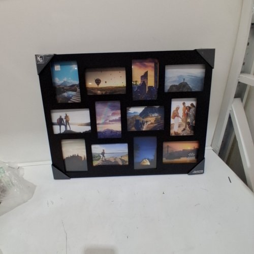 KIERA GRACE KG NAPA HANGING COLLAGE PHOTO FRAME - 18.5"X24", FITS 12 - 4"X6" PHOTOS - BLACK MODEL: PH43293-3 image 2