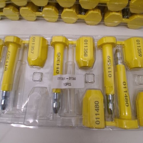 127PK METAL BOLT SEALS FOR TRAILERS AND CARGO CONTAINERS - YELLOW image 2