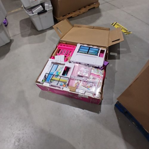 BARBIE DREAMHOUSE DOLL HOUSE PLAYSET , BARBIE HOUSE WITH ACCESSSORIES , WHEELCHAIR ACCESSIBLE ELEVATOR , POOL, SLIDE AND FURNITURE (MODEL: GRG93-9565) image 2