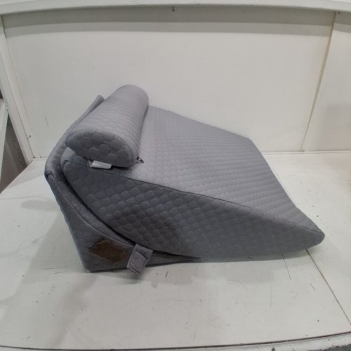 3PC WENRENER ELEVATED FOAM TRIANGLE WEDGE PILLOW - 22" X 22" X 12 - GREY image 3