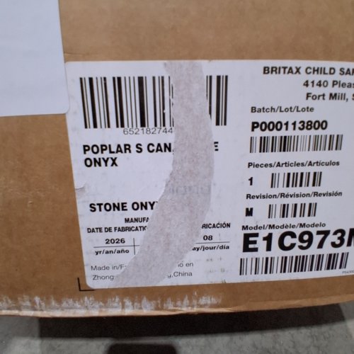 POPLAR S 2-IN-1 CONVERTIBLE CAR SEAT - 0-65LBS - BLACK/STONE ONYX - (MODEL: E1C973M) image 2