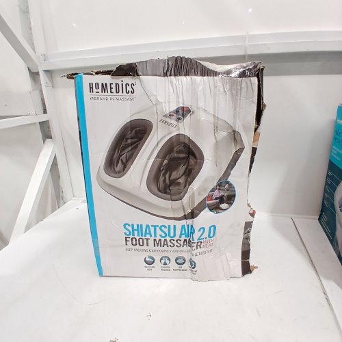 HOMEDICS SHIATSU AIR 2.0FT MASSAGER WITH HEAT - WHITE AND GRAY (MODEL: FMS-351HJ) image 4