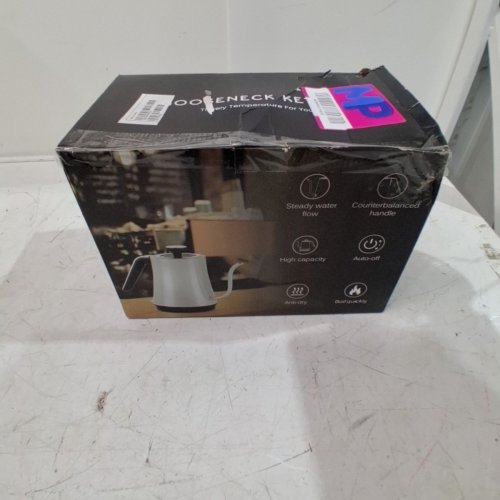 GOOSENECK ELECTRIC KETTLE - 1 L - 120 V - 1000W - GRAY (MODEL: BT-K08A) image 6
