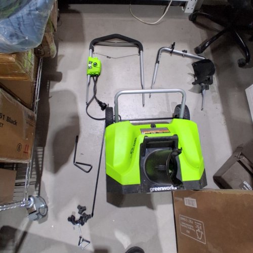 GREENWORKS 13 AMP 20" CORDED SNOW THROWER - GREEN/BLACK (MODEL: 2600502) image 7
