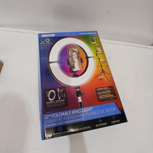 BOWER FOLDABLE CONTENT CREATION RING LIGHT - 12" (12 COLOURS) 7 LIGHTING MODES (MODEL: WSC-RGBI2SLIM) image 4