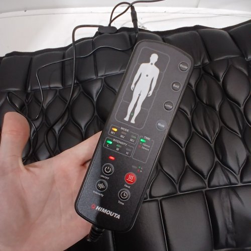 HIMOUTA FULL BODY MASSAGE MAT WITH ADJUSTABLE HEAT & INTENSITY LEVELS - 63" X 20" - BLACK (MODEL: SL-601D) image 4