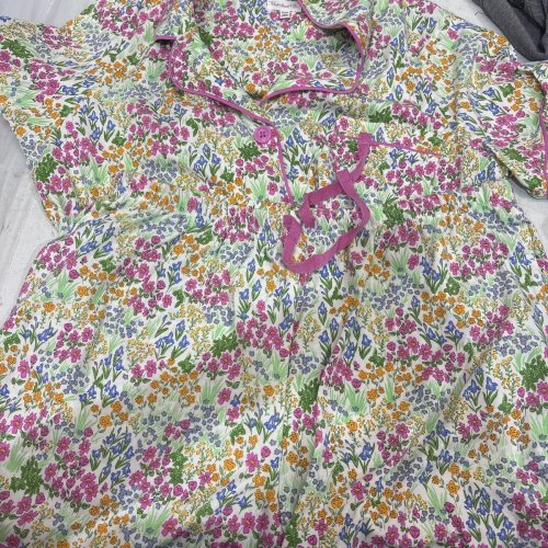 2PC WOMEN'S BEDHEAD PJS PAJAMA SET - MEDIUM - PINK/GREEN FLORAL PATTERN (STYLE: 1984932) image 2