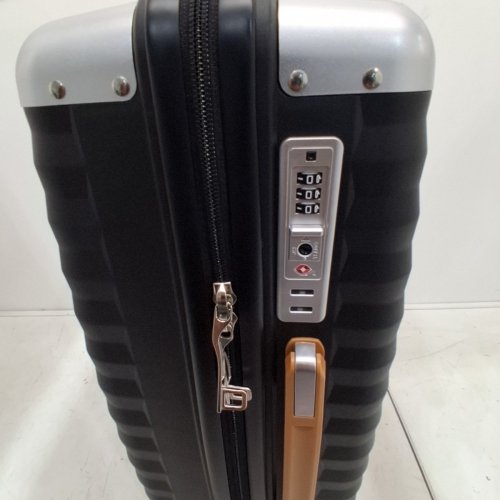 JOYWAY CARRY-ON LUGGAGE WITH METAL CORNER PROTECTORS, TSA LOCK, AND SPINNER WHEELS - 20" - BLACK (MODEL: TR019-20) image 3