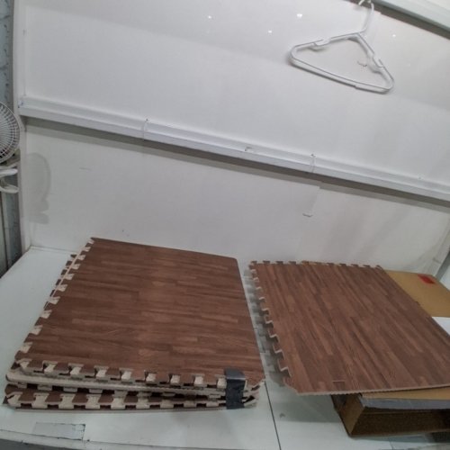 10PK YES4ALL INTERLOCKING EXERCISE FOAM MATS - 24" X 24" - DARK OAK WOOD (MODEL: P7EF) image 3