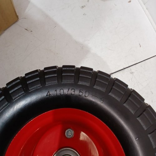 2PK PEAKTOW ALL PURPOSE UTILITY PNEUMATIC AIR TIRE WHEEL - 10" - BLACK/RED (MODEL: PTW0001) image 3