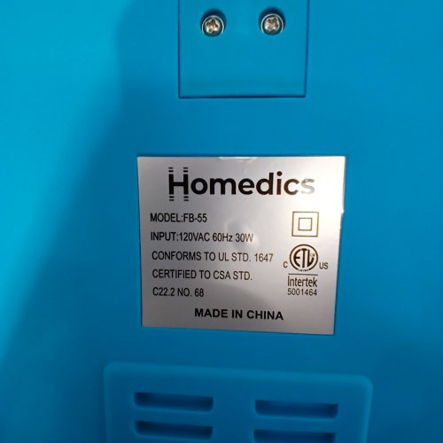 HOMEDICS BUBBLEMATE FOOTSPA WITH HEAT MAINTENANCE - 120 V 30W 60HZ - WHITE / BLUE (MODEL: FB-55A-1PK) image 3