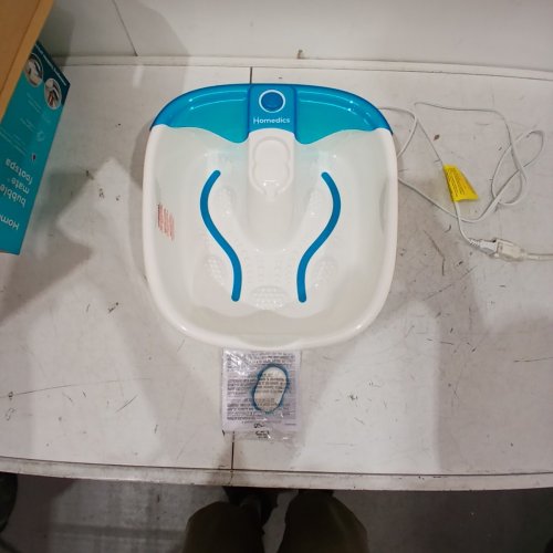 HOMEDICS BUBBLEMATE FOOTSPA WITH HEAT MAINTENANCE - 120 V 30W 60HZ - WHITE / BLUE (MODEL: FB-55A-1PK) image 4