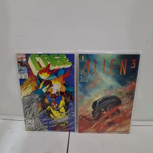 4 ASSTD MARVEL AND DARK HORSE COMIC BOOKS - STRYFE'S STRIKE FILE #1, PUNISHER WAR ZONE #4, CAGE #13, ALIENS 3 #1 OF 3 - VARIOUS AUTHORS image 3
