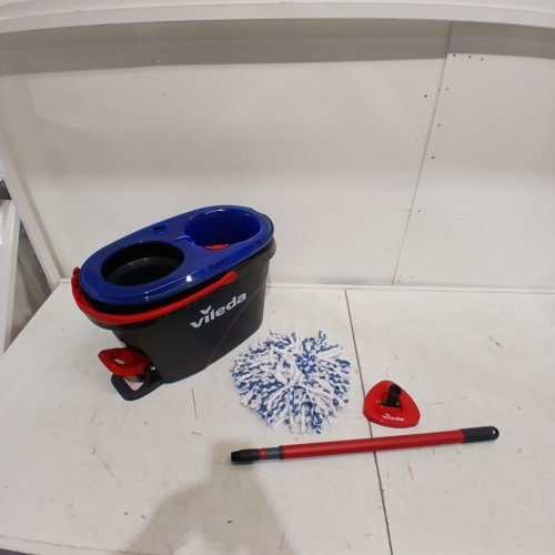 VILEDA EASYWRING RINSECLEAN SPIN MOP & BUCKET SYSTEM - GREY/BLUE image 2