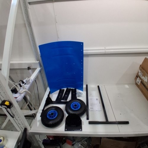 GARVEE UPGRADED SNOW SHOVEL WITH WHEELS - 29" - BLUE (MODEL: PPG_34690G88) image 2