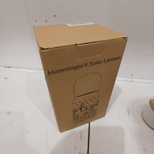 BRIZLED HUMMINGBIRD OUTDOOR SOLAR HANGING LANTERN - BRONZE image 3