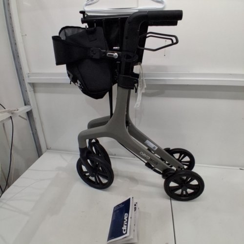 DRIVE MEDICAL AEROWALK ULTRA-LITE ROLLATOR FOLDABLE ROLLATOR WALKER - 350 LBS MAX - GREY (MODEL:10277GY) image 2