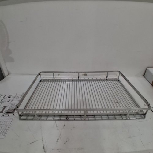 EXPANDABLE HEAVY-DUTY PULL-OUT WIRE CABINET BASKET - 22" X 13.8" - SILVER image 3