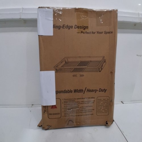 EXPANDABLE HEAVY-DUTY PULL-OUT WIRE CABINET BASKET - 22" X 13.8" - SILVER image 4