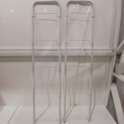 2PK METAL 5-TIER CLOTH DRYING RACK - 39" X 9" - WHITE image 2
