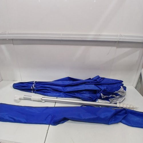 HEAVY DUTY HIGH WIND PORTABLE BEACH UMBRELLA WITH SAND ANCHOR - 8FT - BLUE (MODEL: UMB-TBLE-BU) image 2