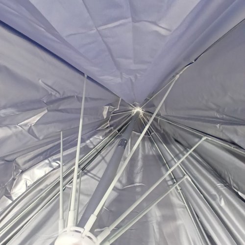 HEAVY DUTY HIGH WIND PORTABLE BEACH UMBRELLA WITH SAND ANCHOR - 8FT - BLUE (MODEL: UMB-TBLE-BU) image 3