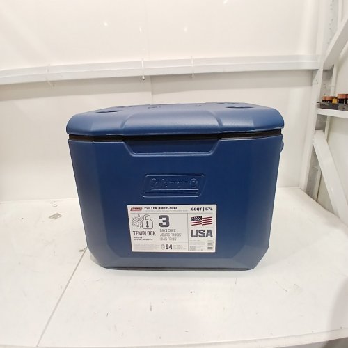 COLEMAN CHILLER COOLER WITH WHEELS - 60QT/57L - DARK BLUE/BLACK (MODEL: 2231508) image 2