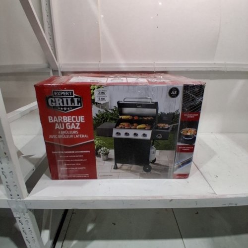 EXPERT GRILL 4 BURNER PROPANE GAS BBQ GRILL WITH SIDE BURNER & STAINLESS STEEL LID - 25.20" X 51.97" X 46.65" - BLACK/STAINLESS STEEL (MODEL: 720-0789GA) image 23